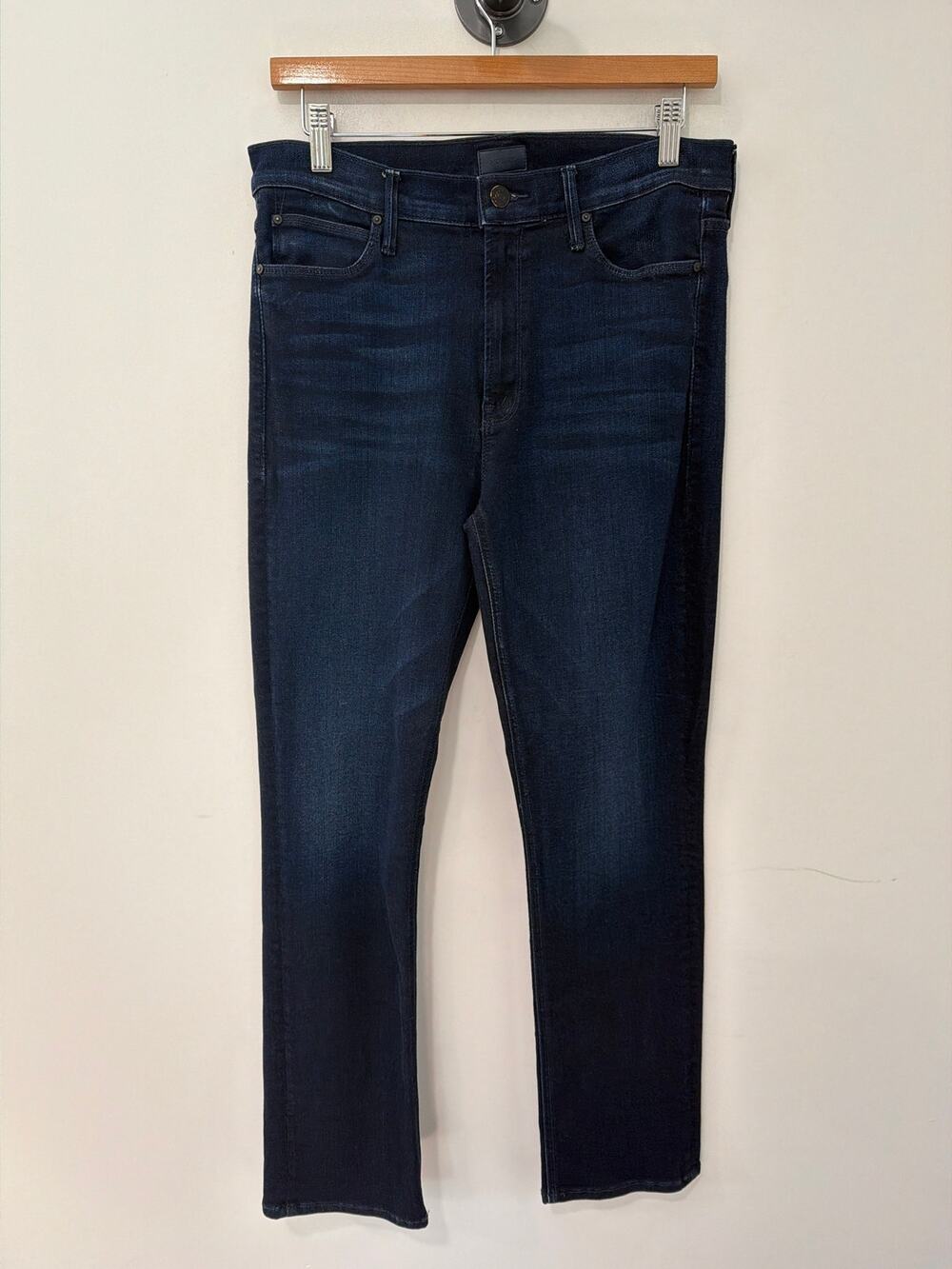 MOTHER The Mid Rise Dazzler Ankle Jean in Now or Never Dark Blue Size 31